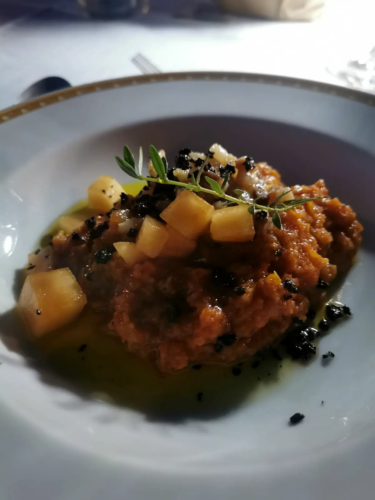 Una portata del percorso gastronomico
