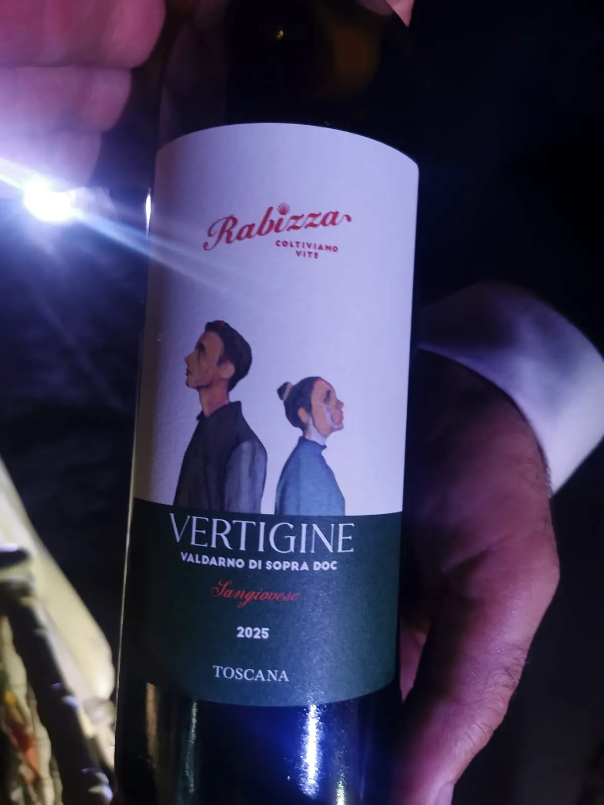 La bottiglia di Vertigine 2025 di Rabizza Winery
